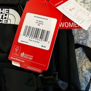 North Face backpack with separate compartment for laptop with monitor up to 15”